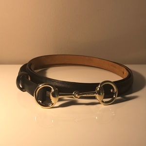 Thin Black Gucci Belt